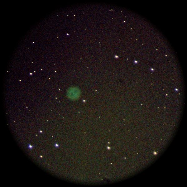 Owl Nebula (Messier 95) as seen through the Pegasus smart eye