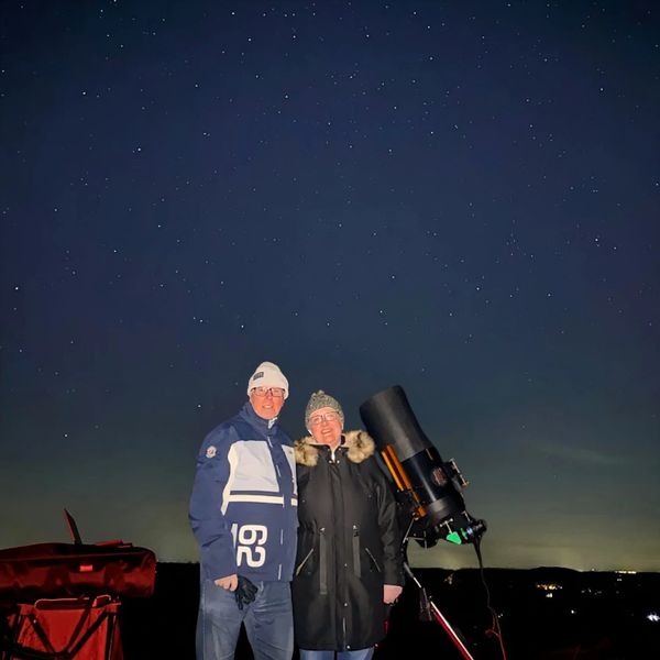 A couple on a NOVA stargazing experience