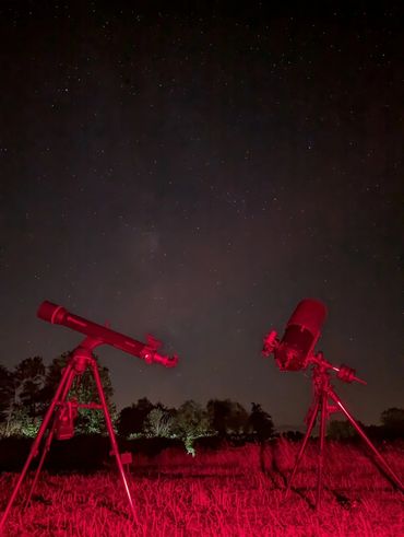 Telescopes atop of the Rollright stones