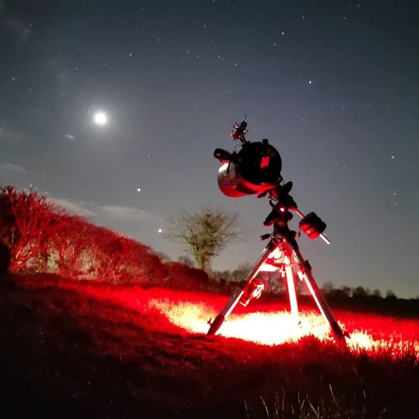 NOVA's mobile observatory under the night sky in Warwickshire