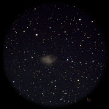 The crab nebula - Messier 1 - supernova remnants as seen through a telescope
