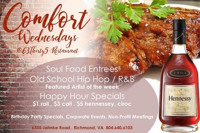 6335 resturant hot spot Best Place in Richmond RVA Resturant Club free parking happy hour