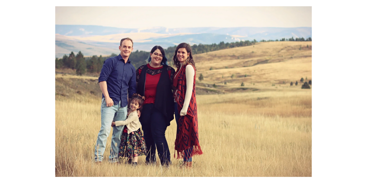 A family photo of Susan, Tasha, Dustin, and daughter