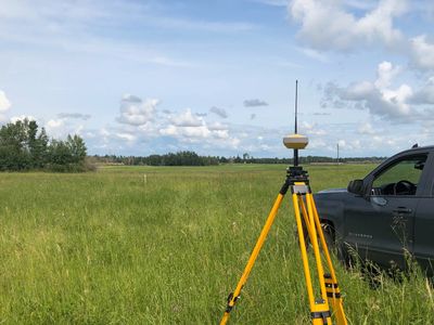 GPS setup for topographic survey