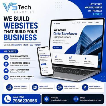 VS Tech Solution builds modern, responsive, SEO-friendly websites for businesses.