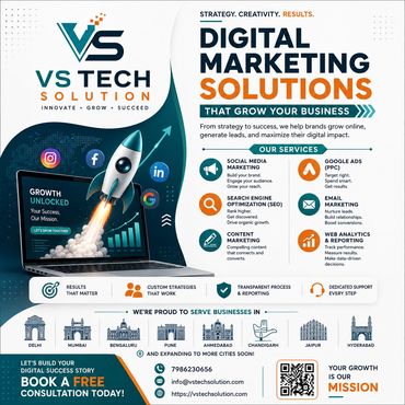 VS Tech Solution offers digital marketing solutions to grow your business with various online services.