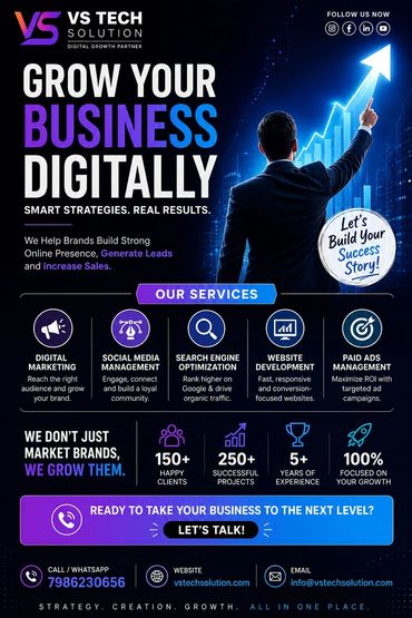 Business growth and digital marketing services by VS Tech Solution.