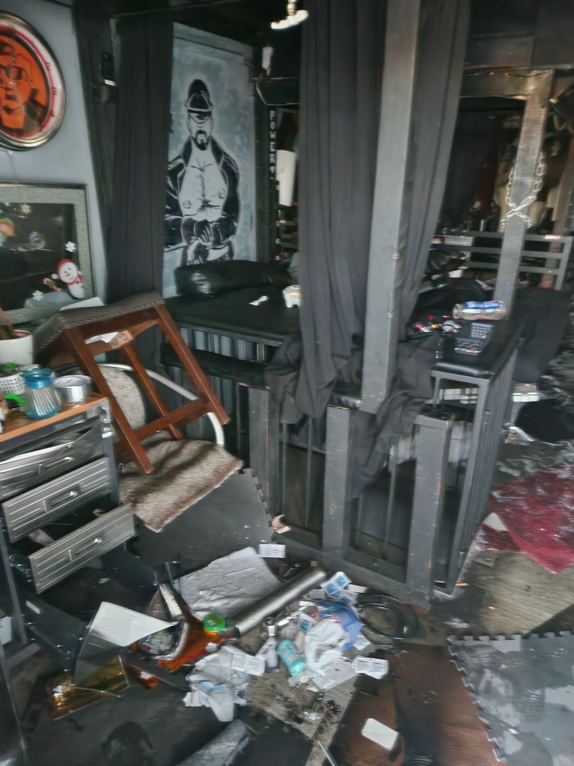 After the fire destroyed everything, looters came and stole anything they could. 
