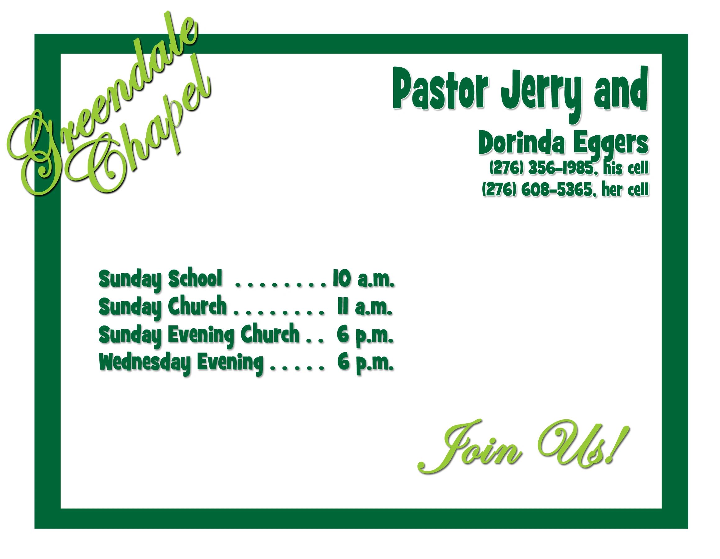 Greendale Chapel Church cover