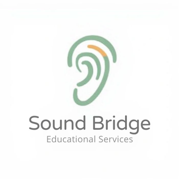 Logo of Sound Bridge Educational Services with an ear design.