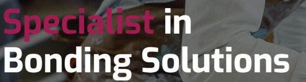 Text reading 'Specialist in Bonding Solutions' over a blurred background.