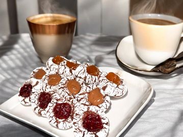 Almond Nutella filled, chocolate cookies, raspberry filled, Italian pastries, randazzospastries.com