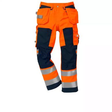 Safety work trousers, black/grey/yellow