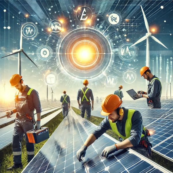 solar energy management system in operation