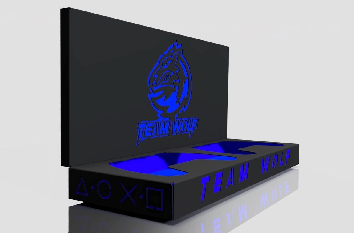 Team Wolf Custom Gaming Shelf PS5 Edition
