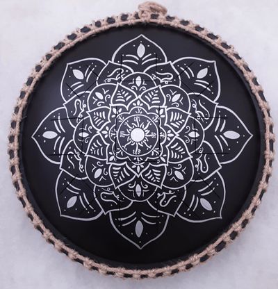 Steel tongue drum in black made in the UK