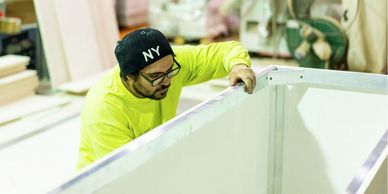 construction of outdoor kitchen