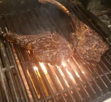 T-Bone Steak on the grill