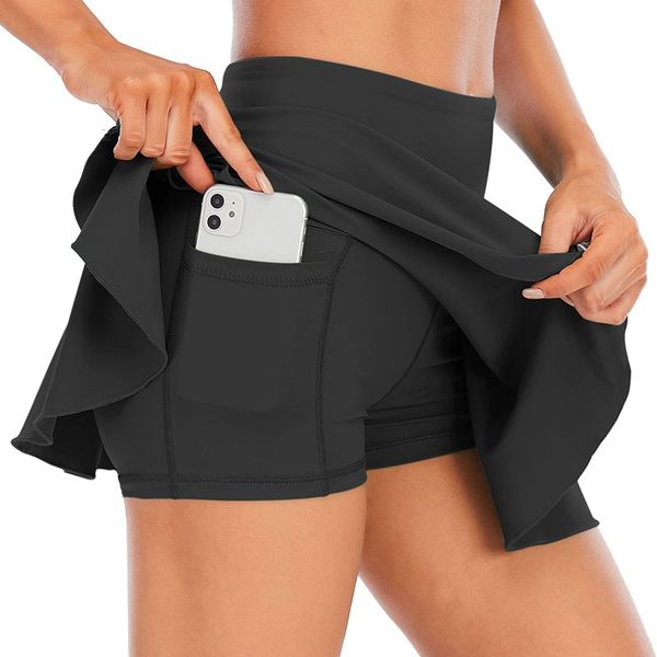 Available Now on AmazZeusy Womens High Waisted Tennis Skirt Flouncy Pleated Skort with Side Pockets 