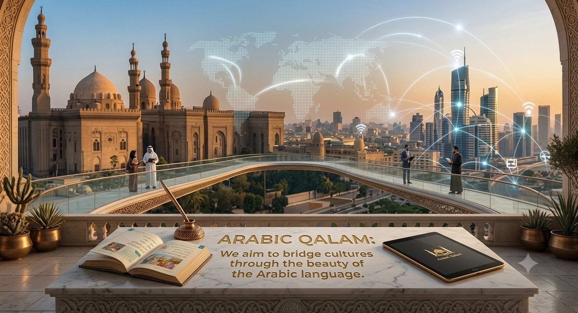 Arabic Qalam promotes cultural connection through the Arabic language.