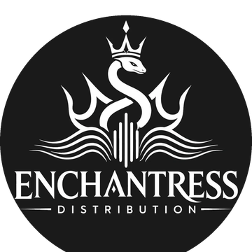 Logo of Enchantress Distribution featuring a crowned serpent.