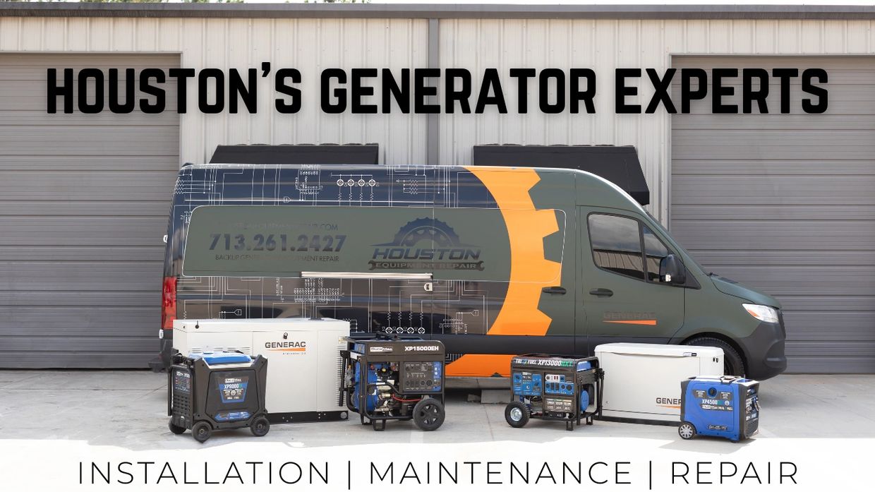 Houston Equipment Repair service truck parked outside customer home in Tomball, TX