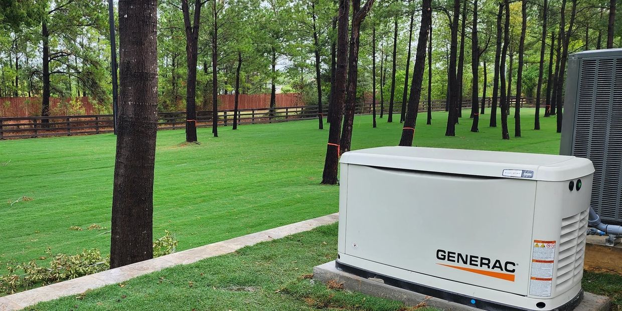 Generac whole-home generator being installed in Magnolia, TX