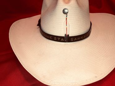 Example of hat band on western hat.