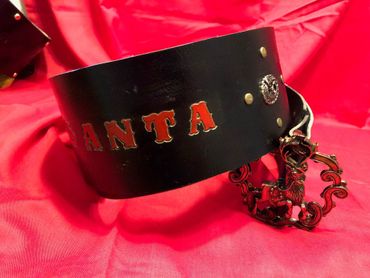 4" Santa hand tooled belt.