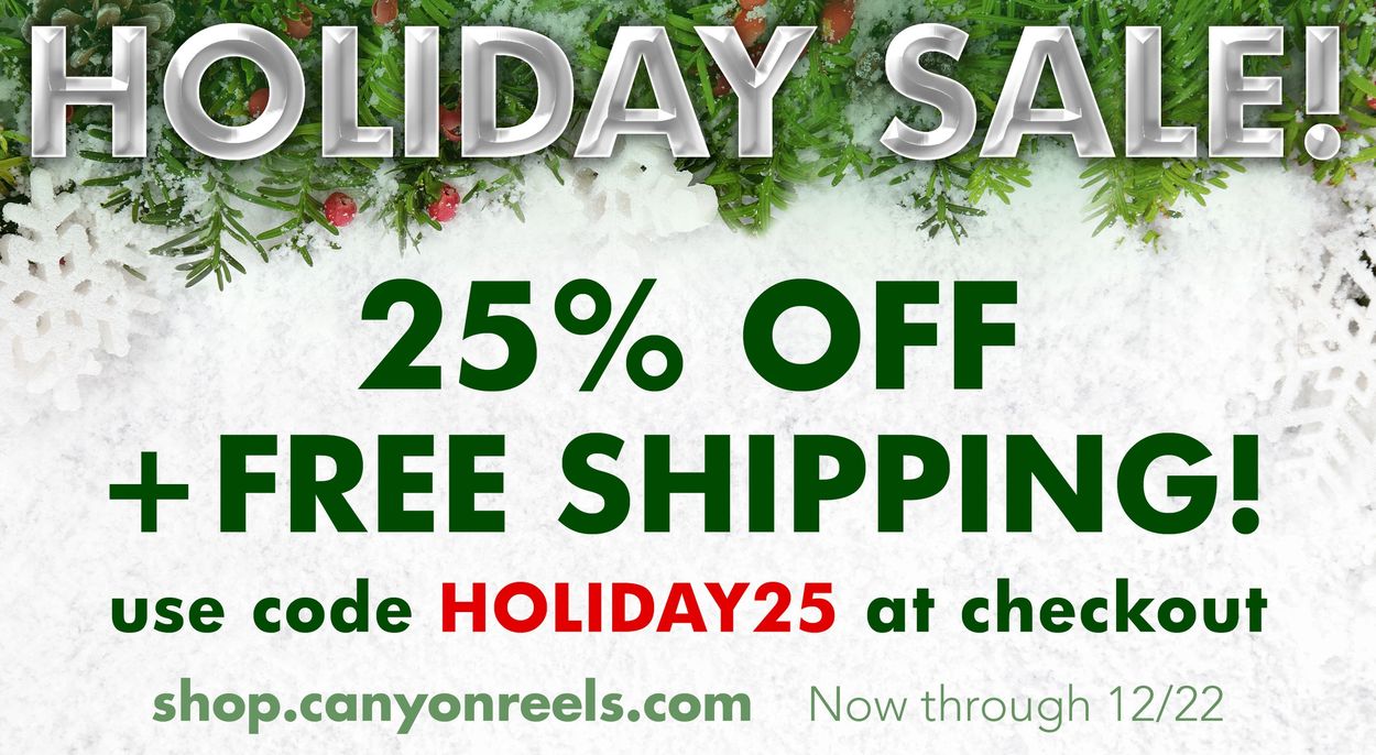 Get 25% off and FREE shipping with code HOLIDAY25 now through 12/22