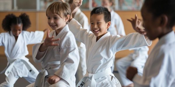 Class of students having fun in their uniforms 