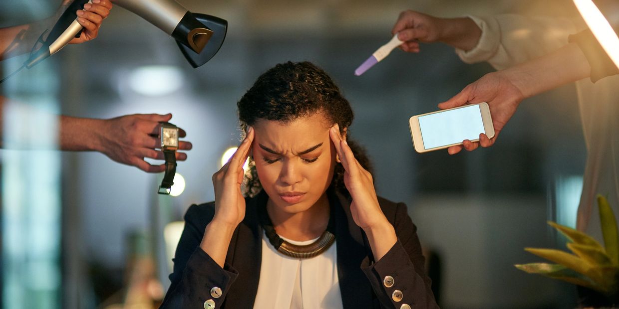 Woman with low focus that cannot concentrate due to having ADHD