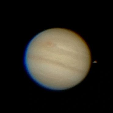 Jupiter from 12" Telescope. No Post Processing