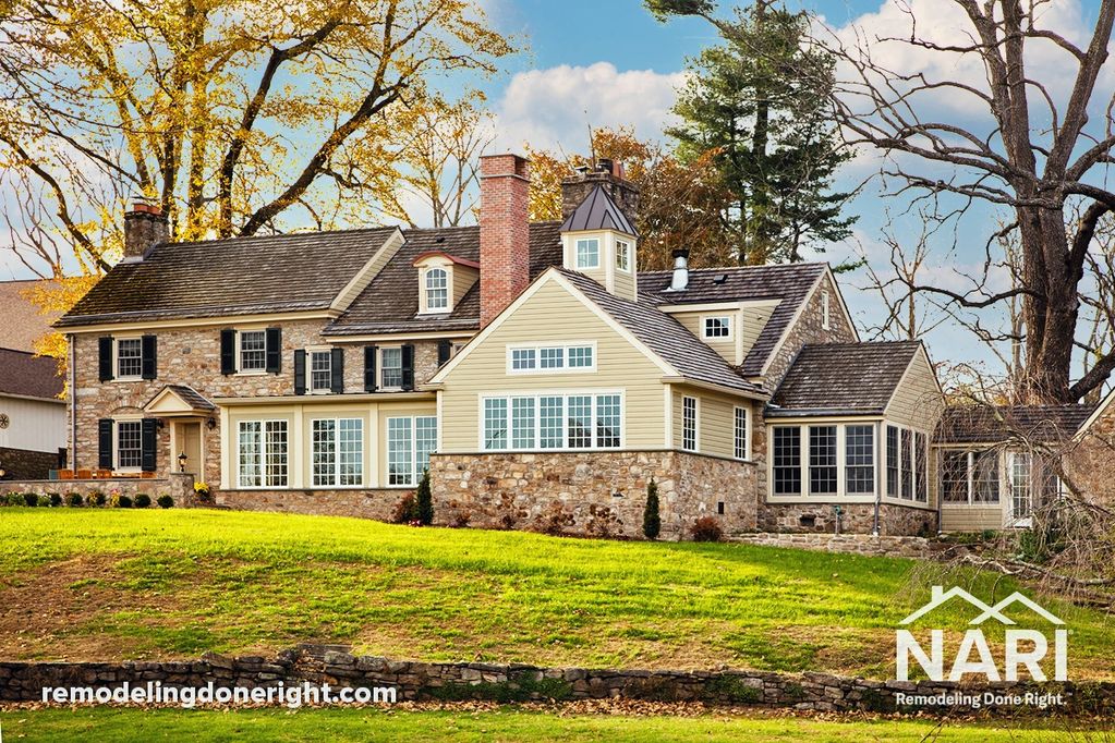 Award winning stone farm house remodeling project bucks county Pennsylvania near me