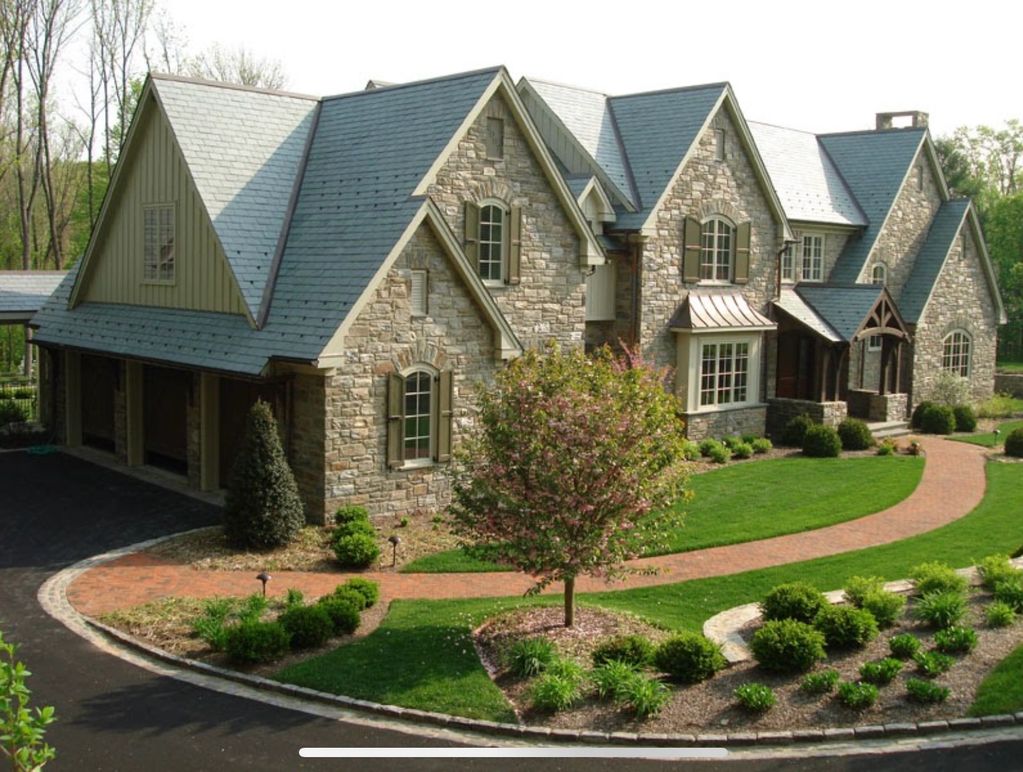 Custom home Jenkintown, PA Large Home, Stone Home, Custom Builder, slate roof. green, blue, grey
