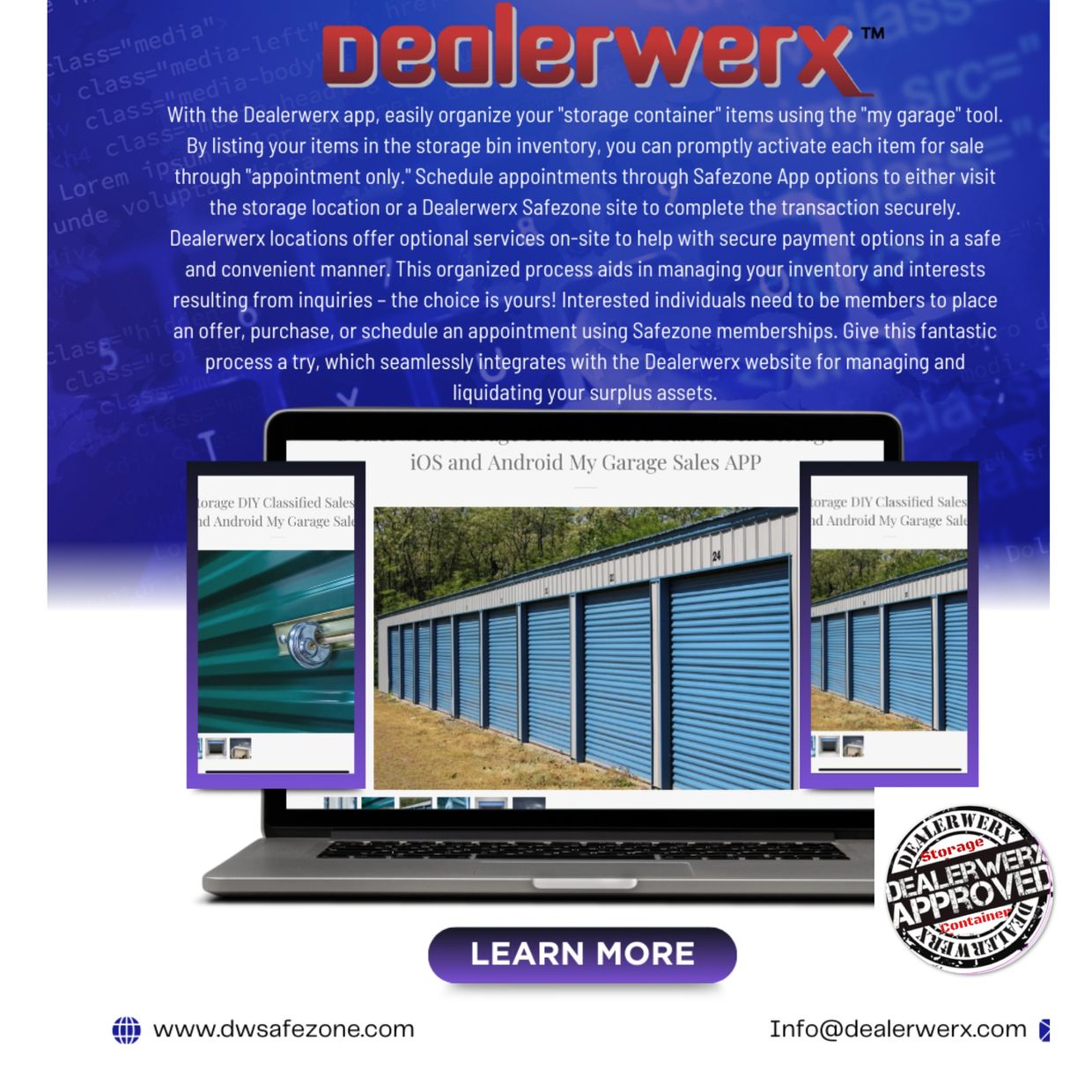 Dealerwerx storage app features