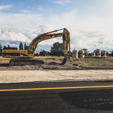 bulldozer digging the ground