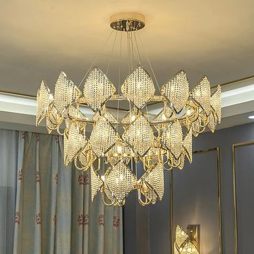 Luxury and fashion crystal pendant lights with LED bulbs