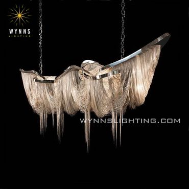 Dragon boat design luxury fashion pendant lamp metal chandelier