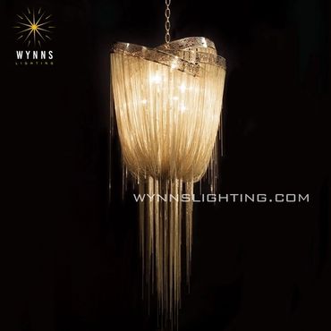 Modern metal tassel LED ceiling lamp