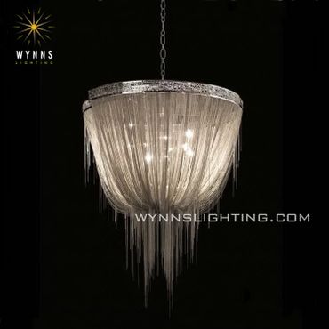 Tassel chain chandelier ceiling lamp with LED bulbs
