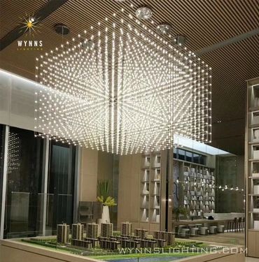 Bespoke LED cube lighting for sales center
