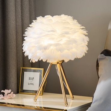 Swan feather modern desk lamp for bedside
the soft feather will make you a soft sweet dream