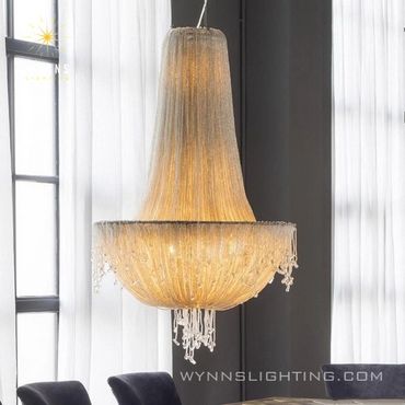 Jellyfish luxury crystal hanging lamp