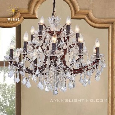 ROCOCO iron crystal LED chandelier lamp