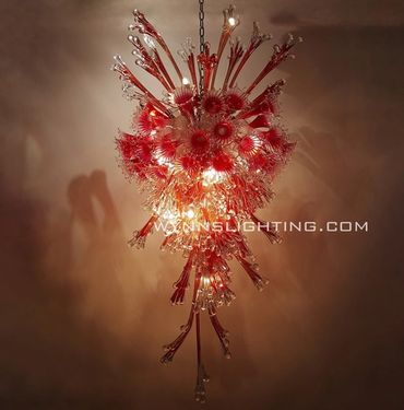 Chihuly art glass chandelier pendant lighting