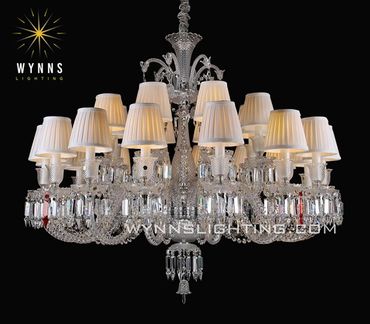 Baccarat large crystal chandelier hotel lighting