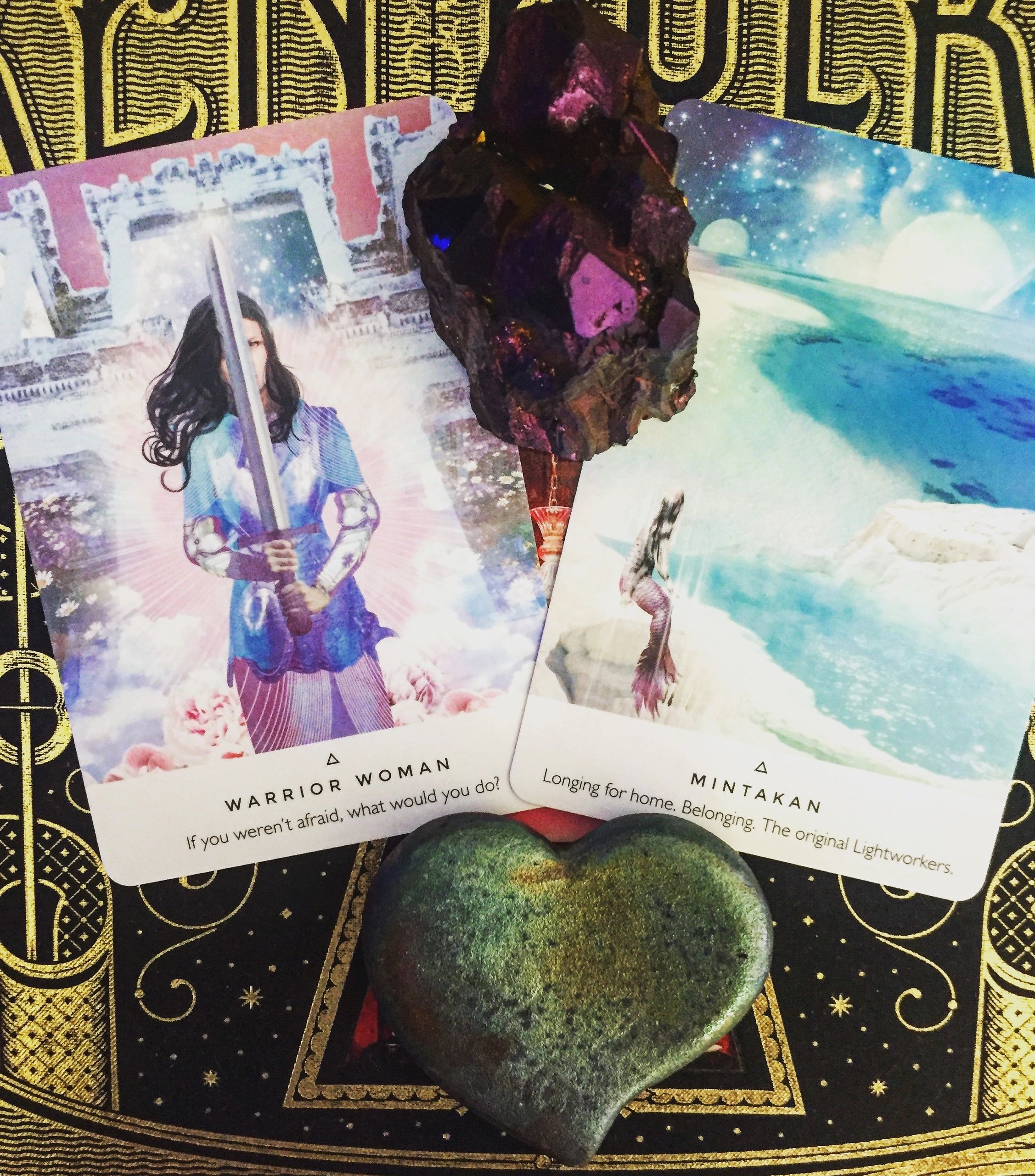 6/8/18 Oracle Card Warrior Woman and Mintakan