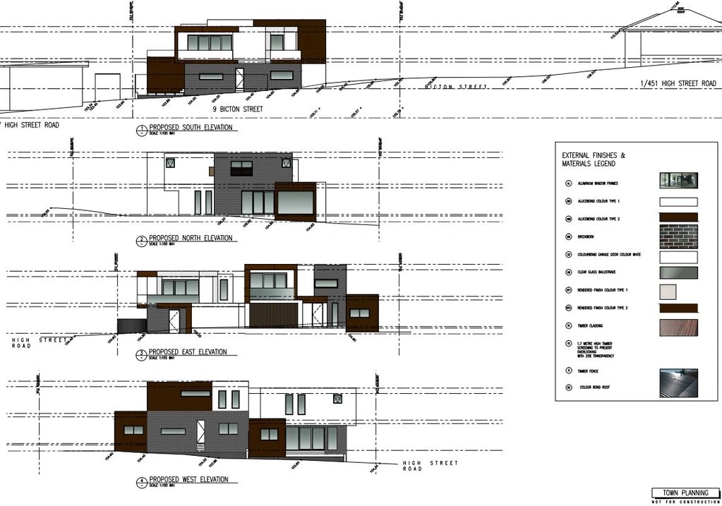 Mt waverley Townhouses - 
Elevations