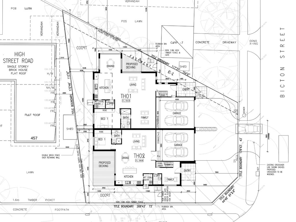 Mt waverley Townhouses - Ground Floor Plan